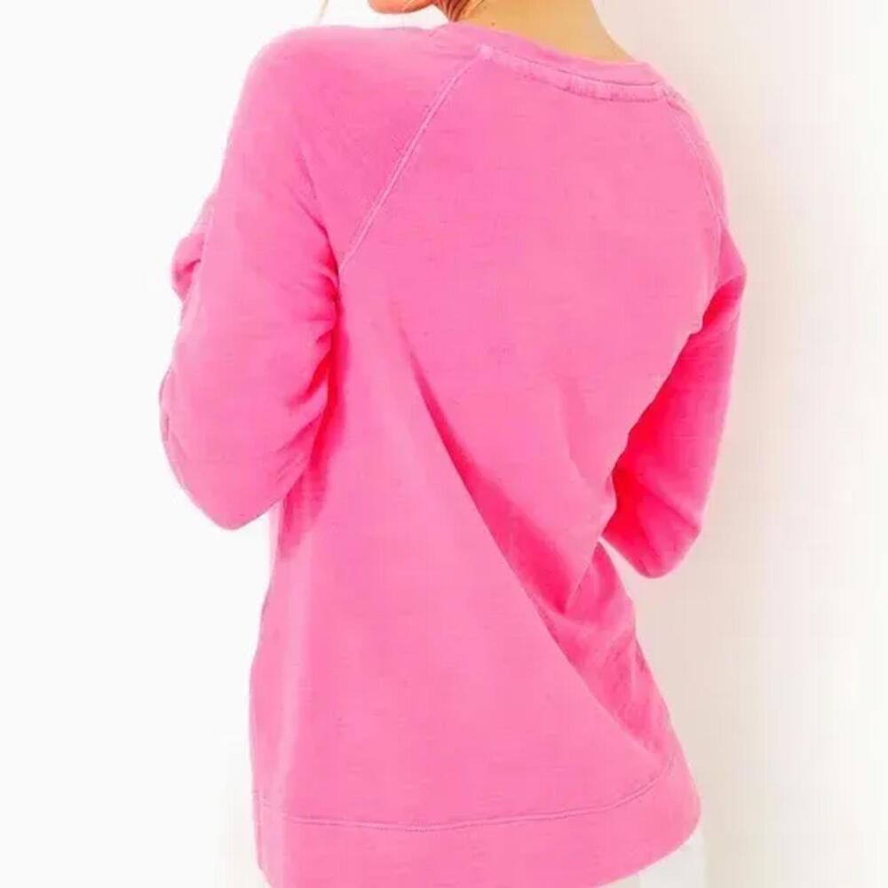 NWOT Lilly Pulitzer Leeson Cotton Sweatshirt - MSRP $118 - Size XS - Picture 2 of 3